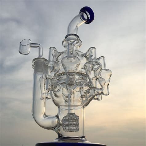 2020 30cm Height Octopus Arms Recycler Bong Waterpipe Matrix Percolator Recycler Dab Oil Rigs