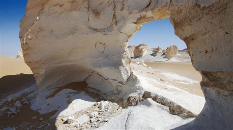 Rock Formation Near El Agabat Libyan Desert White Desert National