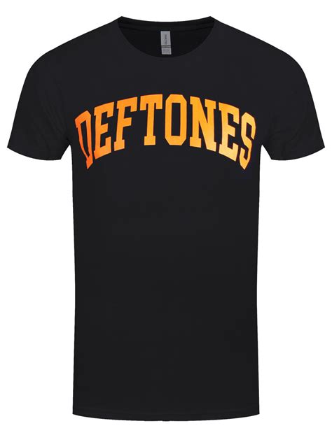 Deftones College Logo Mens Black T Shirt