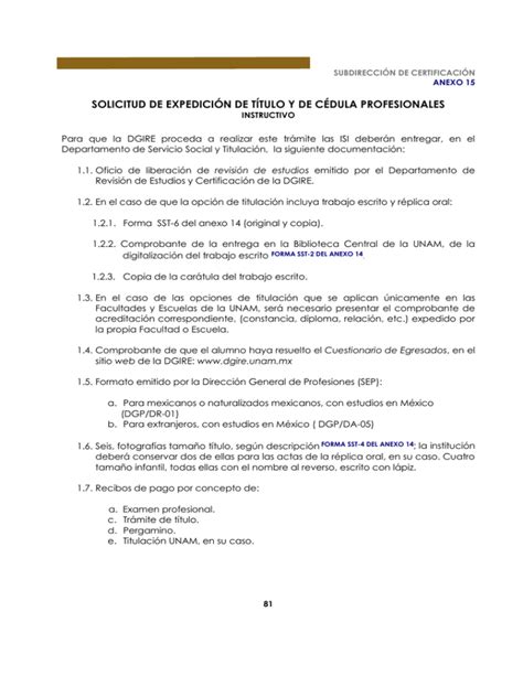 Solicitud De Expedici N De T Tulo Y De C Dula