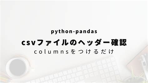 【python Pandas】読み込んだcsvファイルのヘッダーを確認する方法！ ヒガサラblog