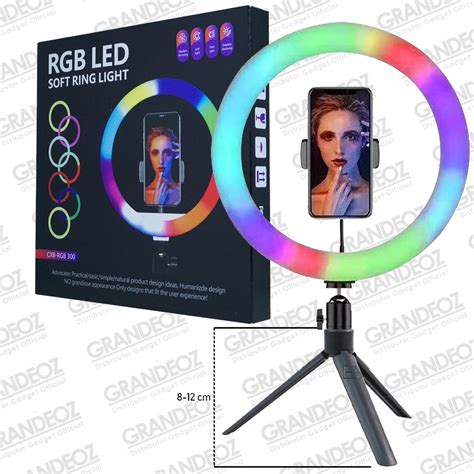 Jual Ring Light Led 26cm RGB Tripod Selfie Make Up Live Vlog Lampu