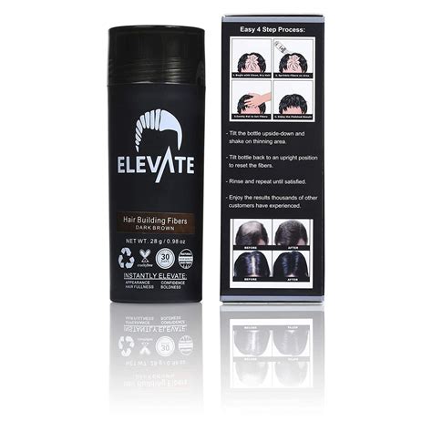 Elevate Hair Fibers Natural Keratin Thickens Thinning Hair Men