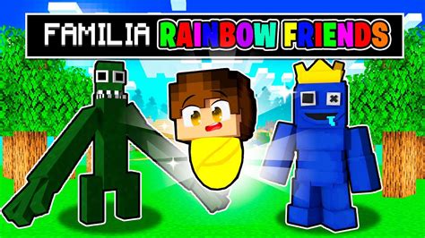 Fui Encontrado Pela Familia Rainbow Friends No Minecraft Youtube