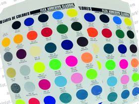 Carta De Colores Vinilo Textil Flex Classic En Arkiplot