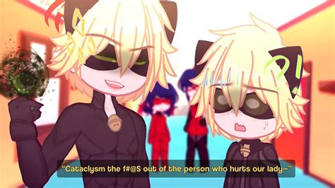 Hes Finally Got Along With Kitty Noir Mlb Meme Gacha Club