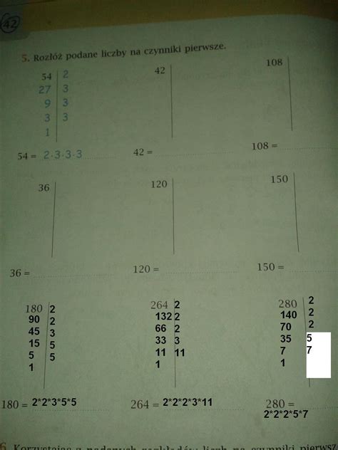 Rozłóż podane liczby na czynniki pierwsze Brainly pl