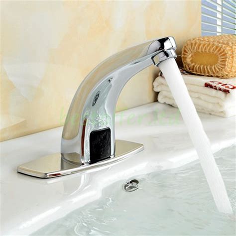 Hands Free Automatic Sensor Single Cold Hot Water Bathroom Basin Faucet Sink Tap EBay
