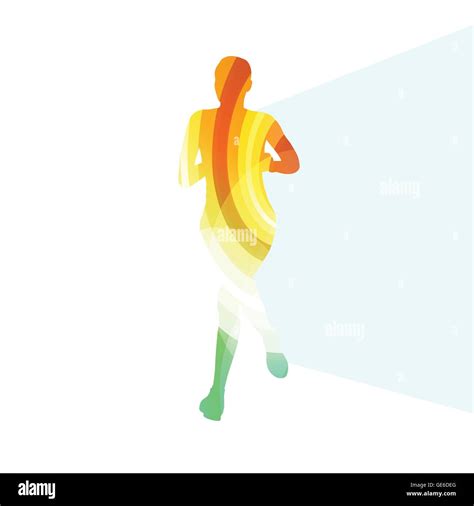 Woman Runner Sprinter Silhouette Illustration Vector Background