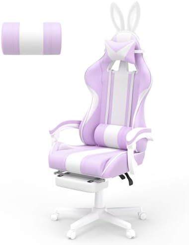 Amazon Vigosit Cute Gaming Chair With Cat Paw Lumbar Cushion And