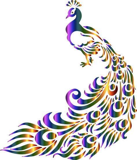 Colorful Peacock - Openclipart