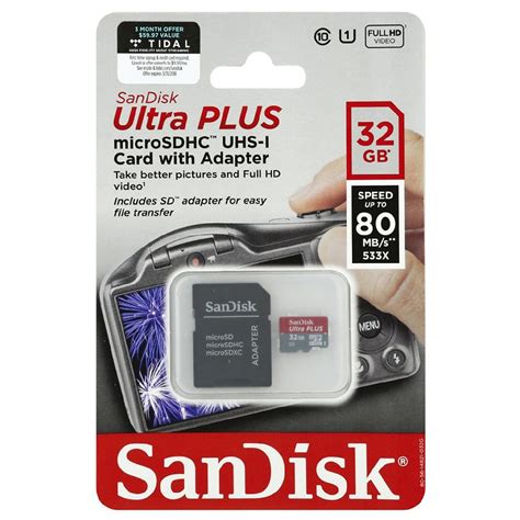 Sandisk Ultra Plus Microsdhc Uhs Card With Adapter Gb Walgreens