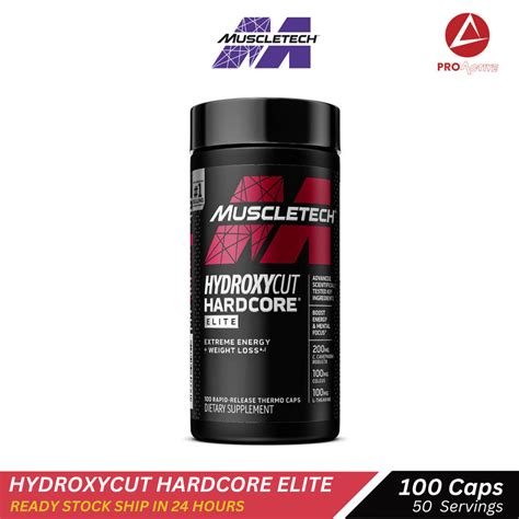 Muscletech Hydroxycut Hardcore Elite Fat Burner 100 Caps Shopee