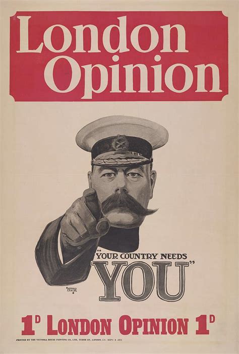 Iconic First World War recruitment poster featuring Lord Kitchener ...