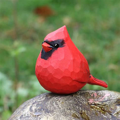 Cardinal Handmade Wood Carving