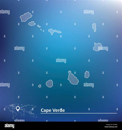 Cape Verde Map Illustration Of A Detailed Political Map Of Cape Verde