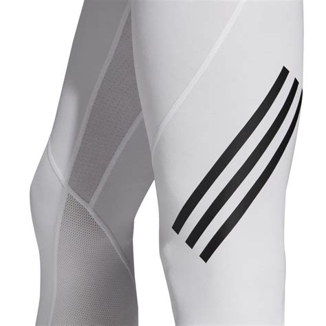 Adidas Alphaskin Sport 3 Stripes Long Tights White Cricket Base Layers