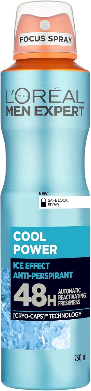 L Or Al Men Expert Cool Power H Anti Perspirant Ice Effect Spray