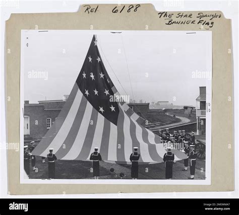 The Star Spangled Banner Flag. This image depicts a 30 by 42 foot ...