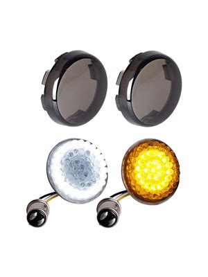 Nthreeauto Smoked Bullet Front Turn Signals Led Lights Panel Compatible