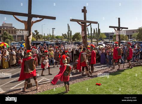 Tucson Arizona An Annual Good Friday Procession Reenacts The