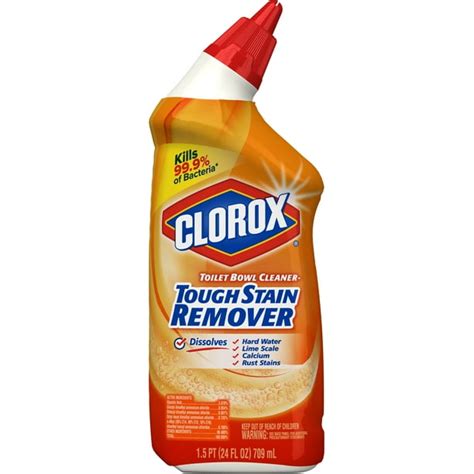 Clorox Toilet Bowl Cleaner Tough Stain Remover Without Bleach 24 Ounces