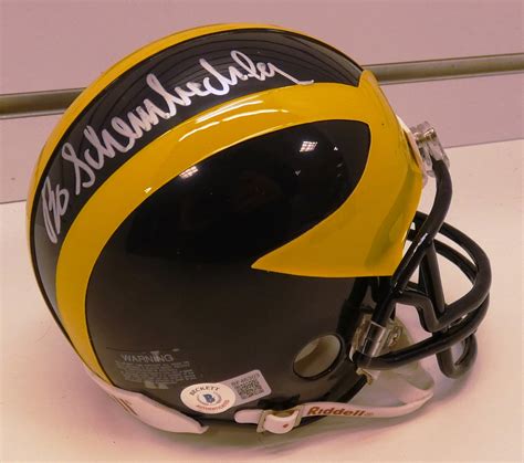 Lot Detail Bo Schembechler Autographed Michigan Mini Helmet