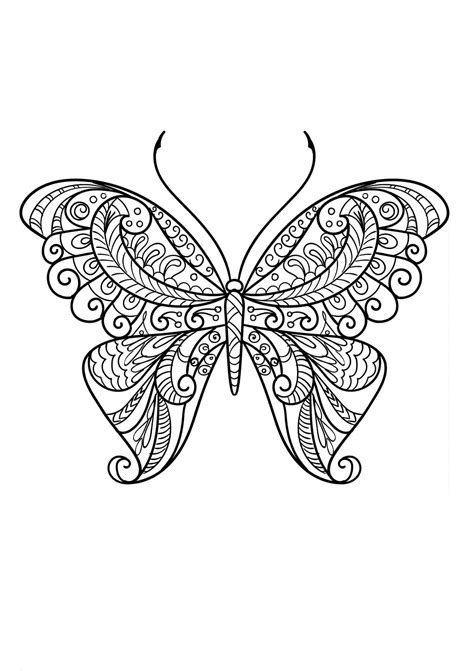 Mandala Butterfly Coloring Page Sheet 5 Download Print Now