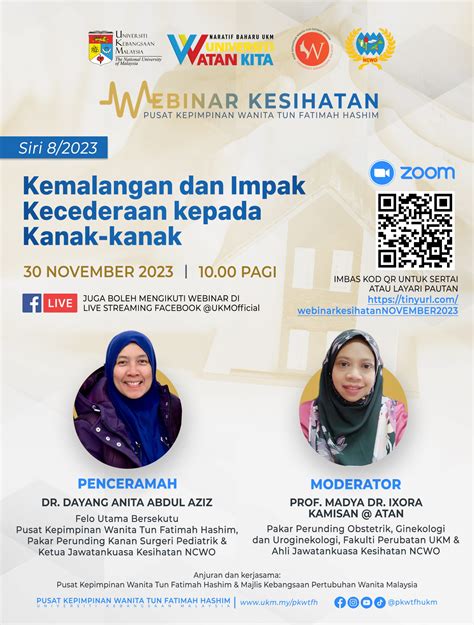 Jemputan Menyertai Webinar Kesihatan Siri Kemalangan Dan Impak