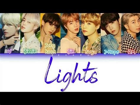 Bts Lights Color Coded Lyrics Kan Rom Ina Lirik Terjemahan