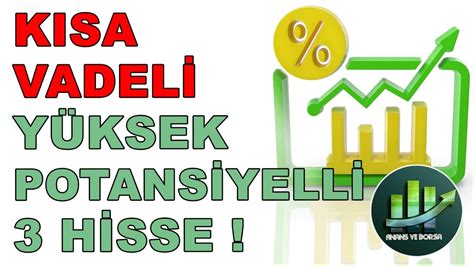 KISA VADEDE PATLAMA YAPABİLECEK YÜKSEK POTANSİYELLİ 3 HİSSE YouTube