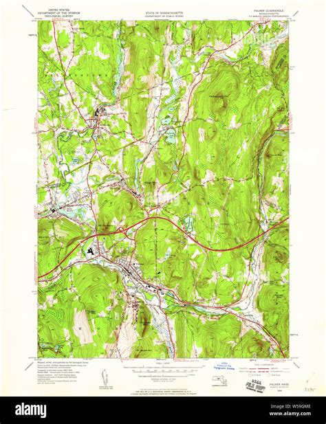 Massachusetts Usgs Historical Topo Map Ma Palmer