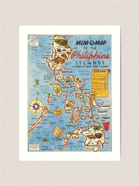 "1945 Map of the Philippines " Art Print for Sale by ckawos | Redbubble