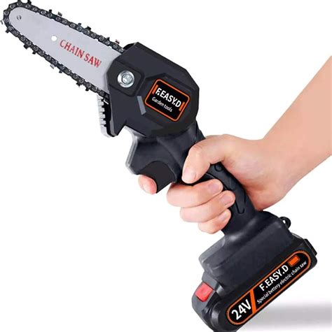 Mini Electric Pruning Saw4 Inch Portable Cordless Chainsaw Rechargeable 24v Battery Powered