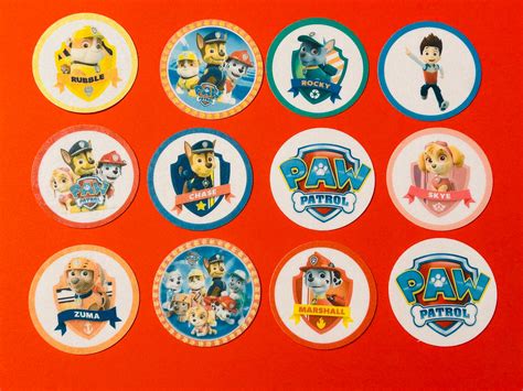 Paw Patrol Cupcake Toppers Pre Cut Edible Wafer Card Cake Etsy Uk