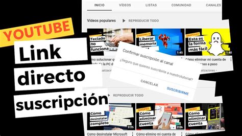 C Mo Crear Un Link Directo De Suscripci N A Youtube Muy F Cil Youtube