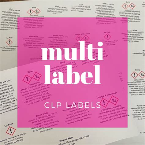 Printed Clp Labels For Wax Melts And Candles And Diffusers Clp Label