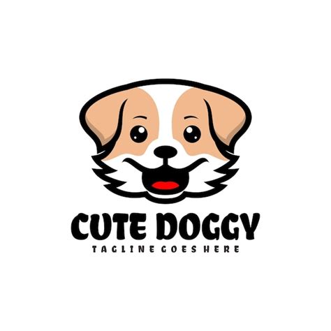 Dise O De Logotipo De Mascota De Ilustraci N De Perrito Lindo Vector