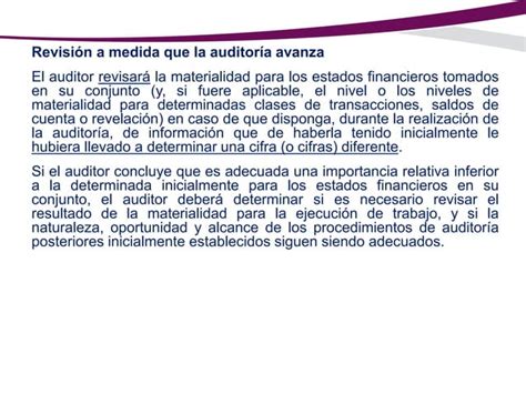 Nia 320 Importancia Relativa O Materialidad Ppt