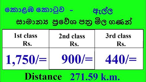 Colombo Fort To Ella Train Time Table කළඹ කටව සට ඇලල දමරය