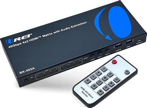 OREI 8K EARC HDMI Matrix Switch 4 X 2 Switcher With Audio Extractor