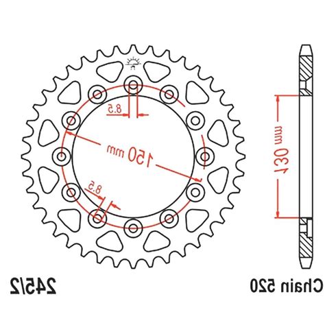 Jt Rear Sprocket Tooth Pitch Jtr For Yamaha Wr F Gp