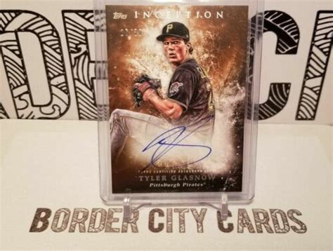 Tyler Glasnow Topps Inception Auto Orange D Pittsburgh