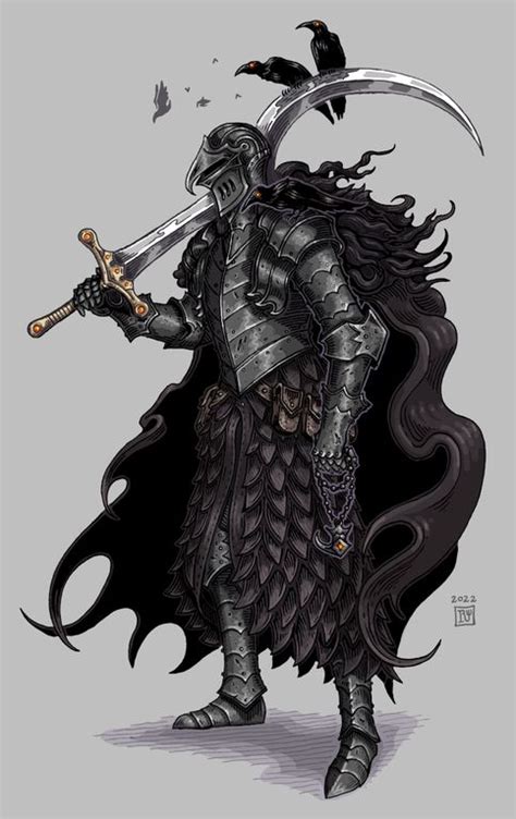 Champion Of The Raven Queen Дизайн персонажей Эскизы персонажей