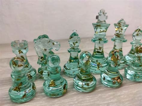 Custom Resin Chess Sets With Board Size Of King Inch Etsy