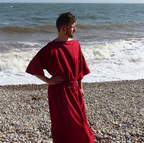 Coloured Linen Unisex Roman Tunic Historical Costume Ancient Etsy