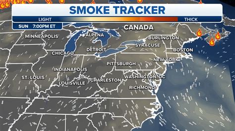 Track Canada wildfires smoke map forecasts and air quality data | Fox ...