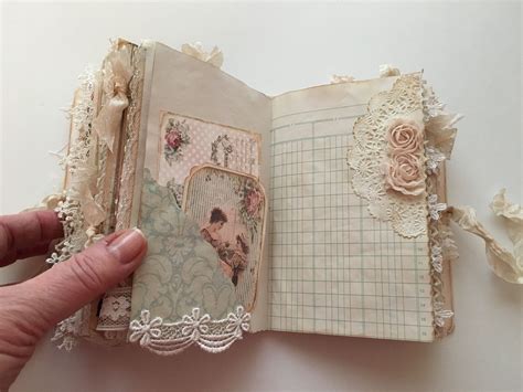 Shabby Chic Sewing Journal Vintage Junk Journal Handmade Journals Handmade Books