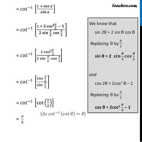 Misc 6 Differentiate Cot 1 [ Root 1 Sinx Root 1 Sin X ]