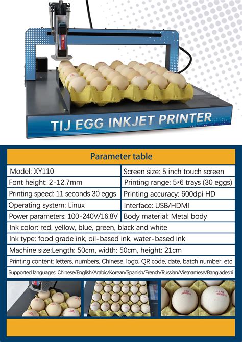 Chicken Egg Printer Fresh Chicken Shell Inkjet Printer Egg Barcode